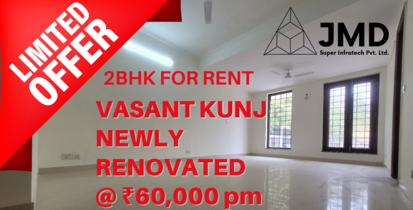 Prime Newly Renovated 2BHK for Rent In C9 Vasant Kunj with Modular Kitchen and Open Courtyard